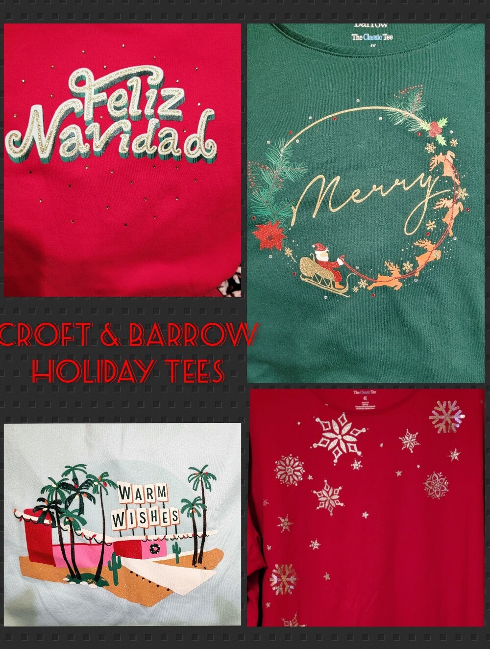 #005 Croft & Barrow - The Classic Holiday Tees: Varies, Colors, Styles